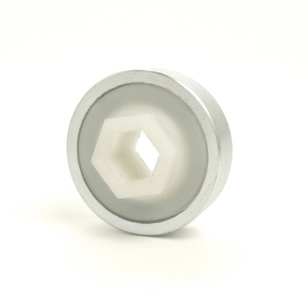 Tritan Conveyor Bearing, Nylon Hex Bore, Flanged, 0.456-in. Bore Dia., 1.5-in. Outside Dia., 0.712-in. W CB14-2